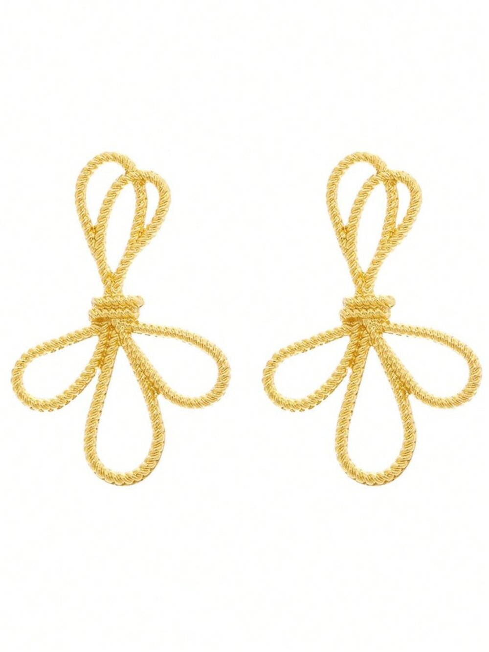 Gold Sexy Women's Bow Knot Earrings - Picture 2 of 2